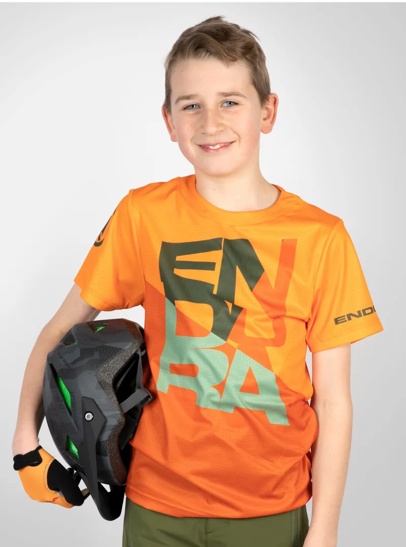 Endura Kids SingleTrack Core SS Tee Tangerine-2