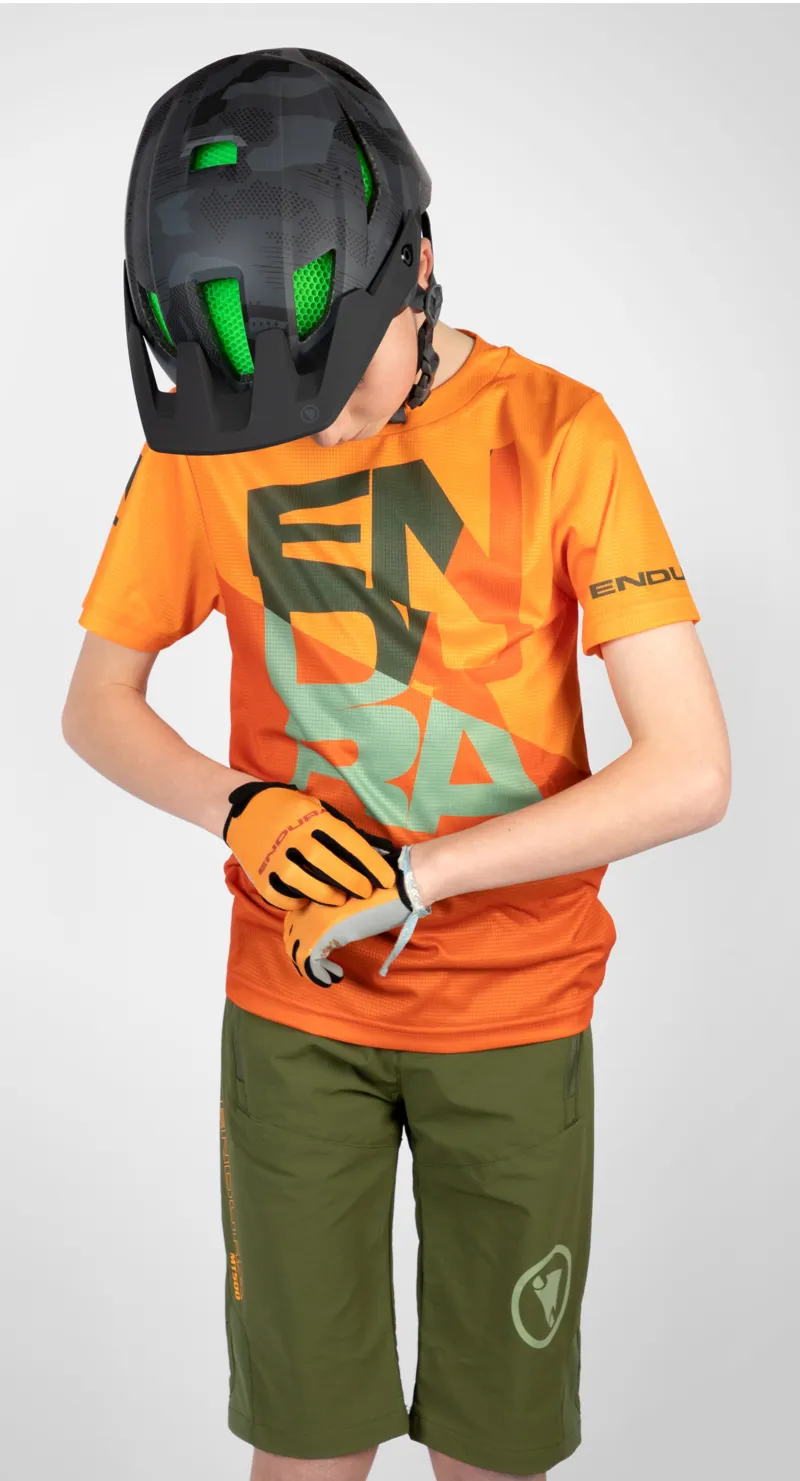 Endura Kids SingleTrack Core SS Tee Tangerine-3