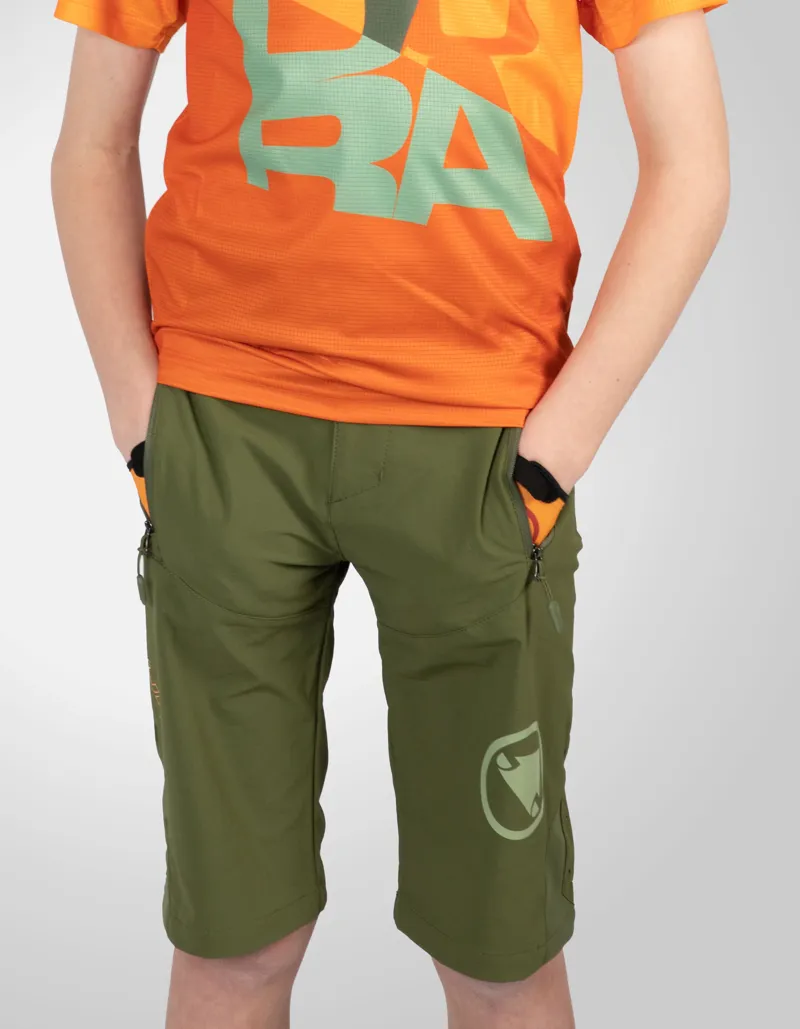 Endura MT500JR Kids Burner Shorts Olive Green-2
