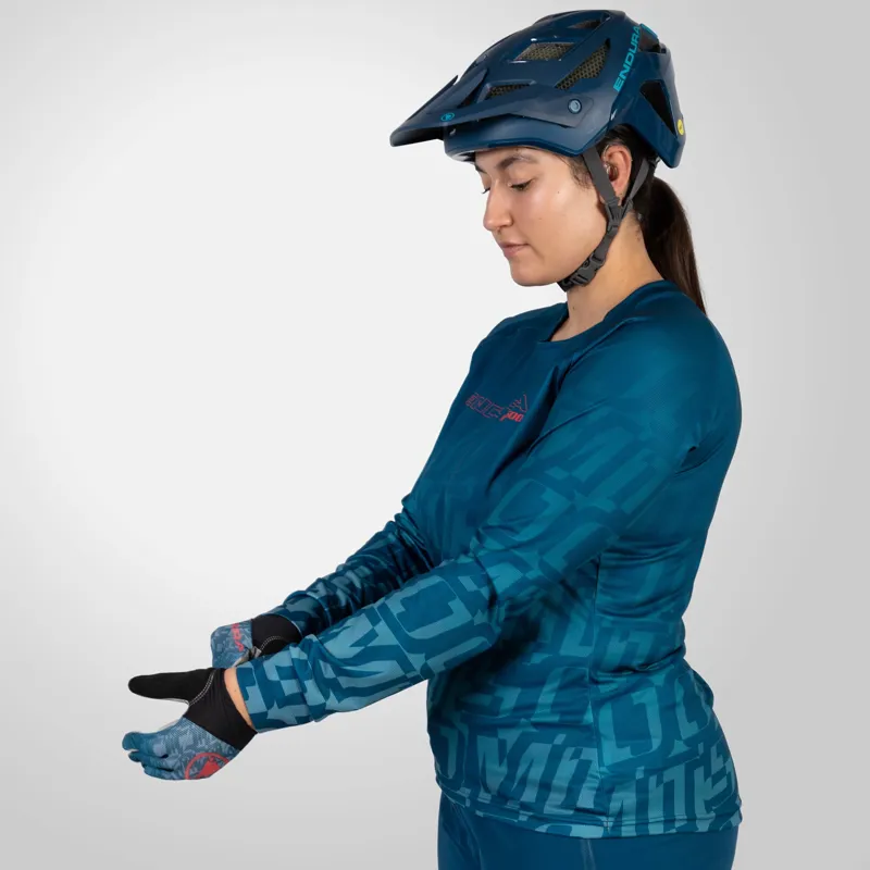Endura MT500 Print LTD Women's LS Jersey Blueberry-3