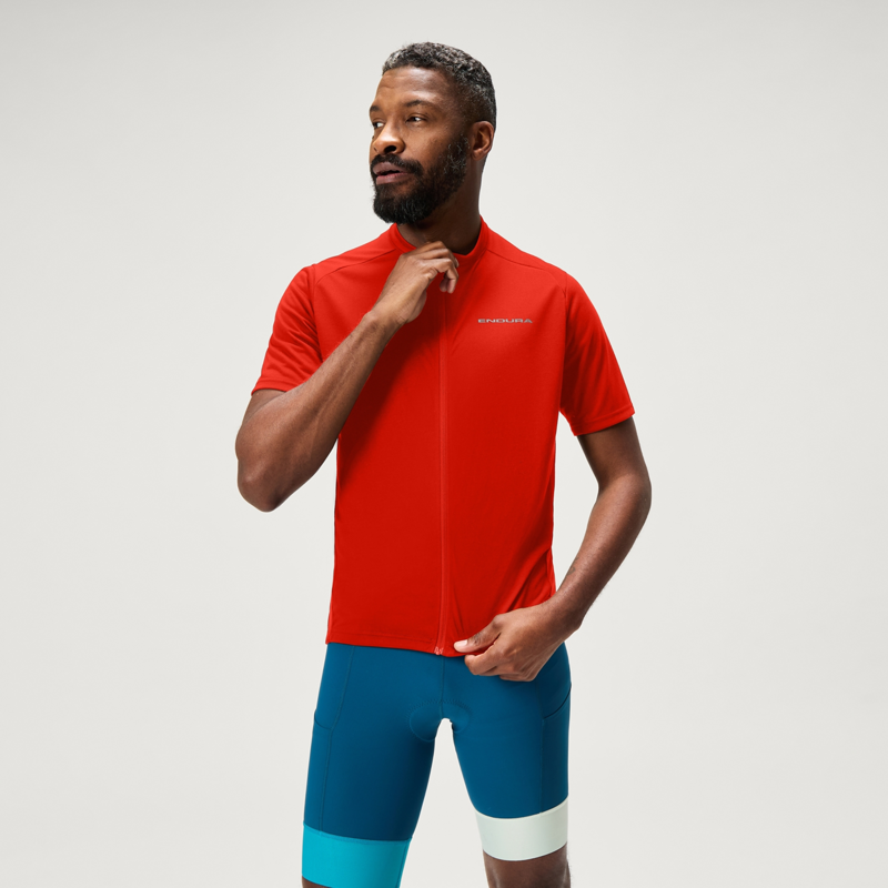 Endura Loop SS Zip Jersey Flame Red-1