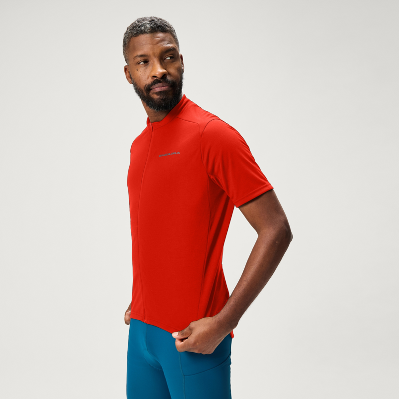 Endura Loop SS Zip Jersey Flame Red-2