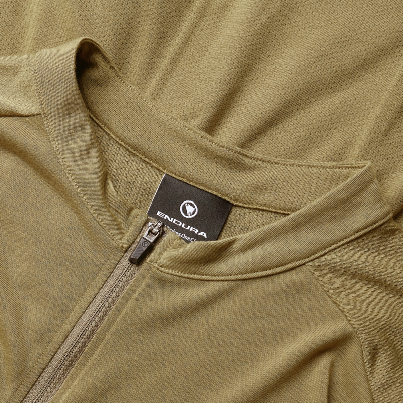Endura Loop SS Zip Jersey Tweed Green-3