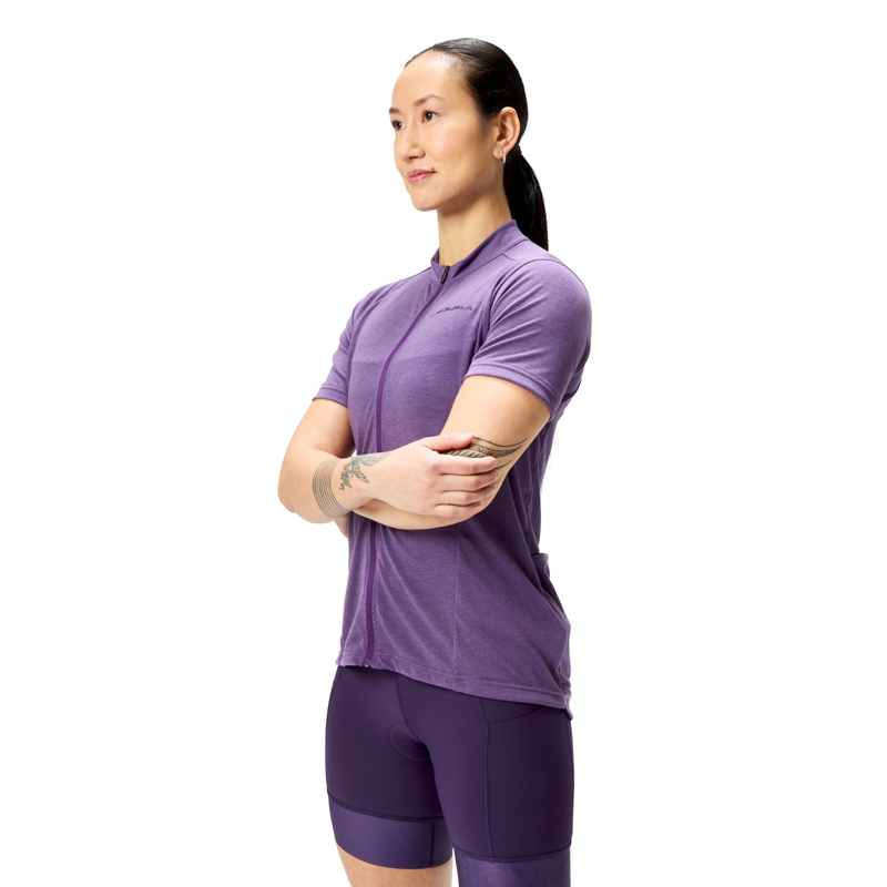 Endura Loop SS Zipped Womens Jersey Heather-2
