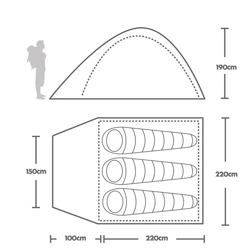 Eurohike Tamar 3 Person Tent-4