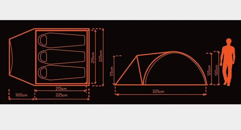 Eurohike Cairns DLX 3 Person Tent-1