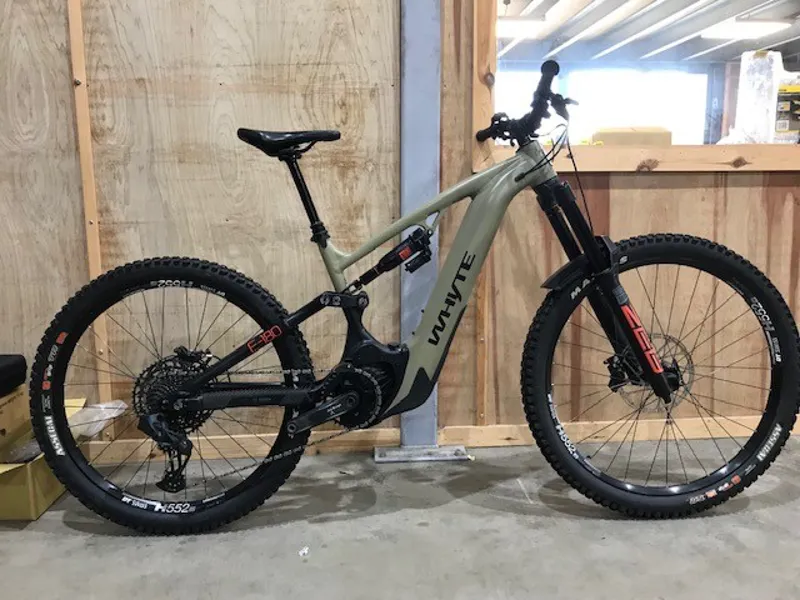 Ex Demo Whyte E-180 S Medium Mountain Bike 2024 Olive/Matte Black