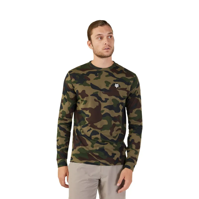 Fox Head LS Tech Tee Green Camo-1