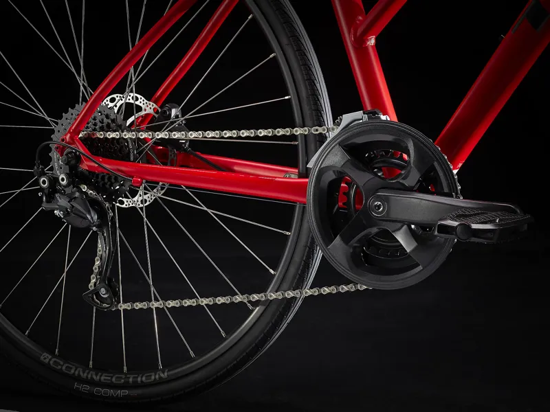 Trek FX 2 Disc Stagger Hybrid Bike 2023 Satin Viper Red-7