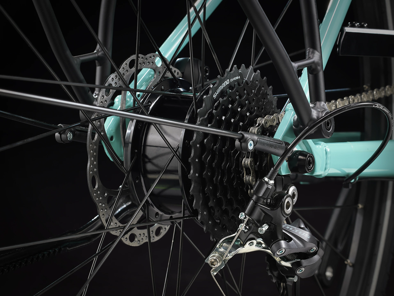 Trek FX+2 Stagger Electric Bike 2023 Blue Sage-4