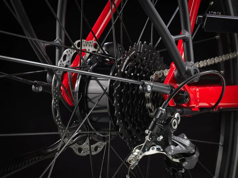 Trek FX+ 2 Electric Hyrbrid Bike 2023 RED-4