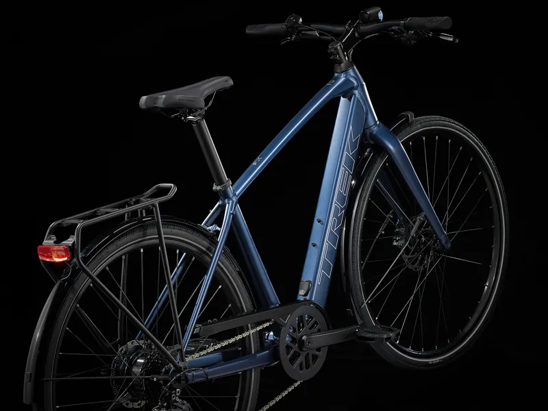 Trek FX+ 2 Electric Hyrbrid Bike 2023 Satin Mulsanne Blue-2