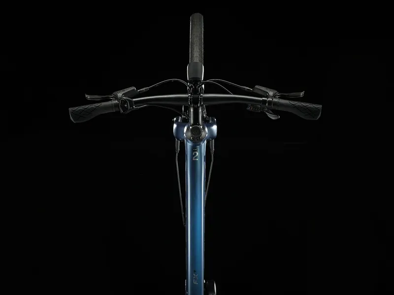 Trek FX+ 2 Electric Hyrbrid Bike 2023 Satin Mulsanne Blue-7