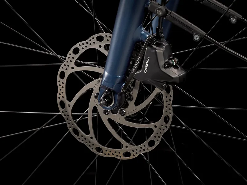 Trek FX+ 2 Electric Hyrbrid Bike 2023 Satin Mulsanne Blue-10