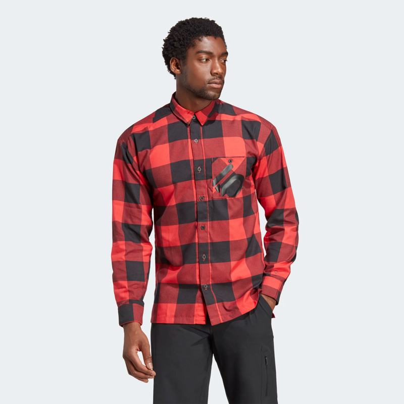 Five Ten Brand of the Brave Flannel LS Shirt Red/Black-1