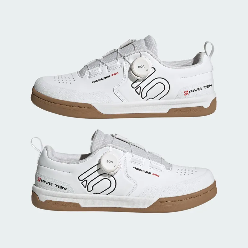 Five Ten Freerider Pro Boa MTB Flat Shoes White/ Black/ Red-8