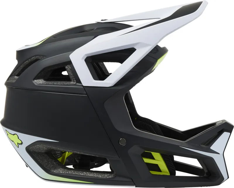 Fox Proframe RS MIPS Full Face Helmet Black/White/Yellow-1