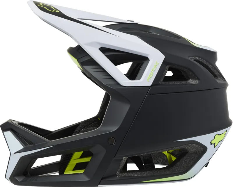 Fox Proframe RS MIPS Full Face Helmet Black/White/Yellow-2