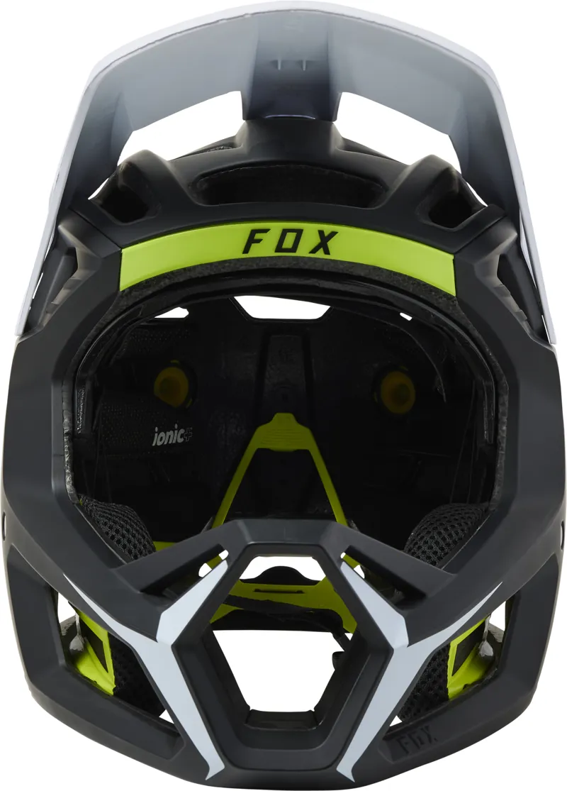 Fox Proframe RS MIPS Full Face Helmet Black/White/Yellow-4