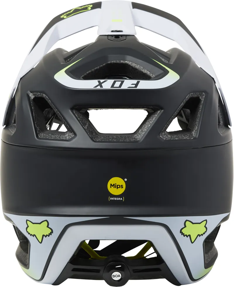 Fox Proframe RS MIPS Full Face Helmet Black/White/Yellow-5