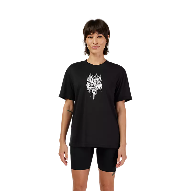 Fox Bark Tech SS Tee Womens Black-2