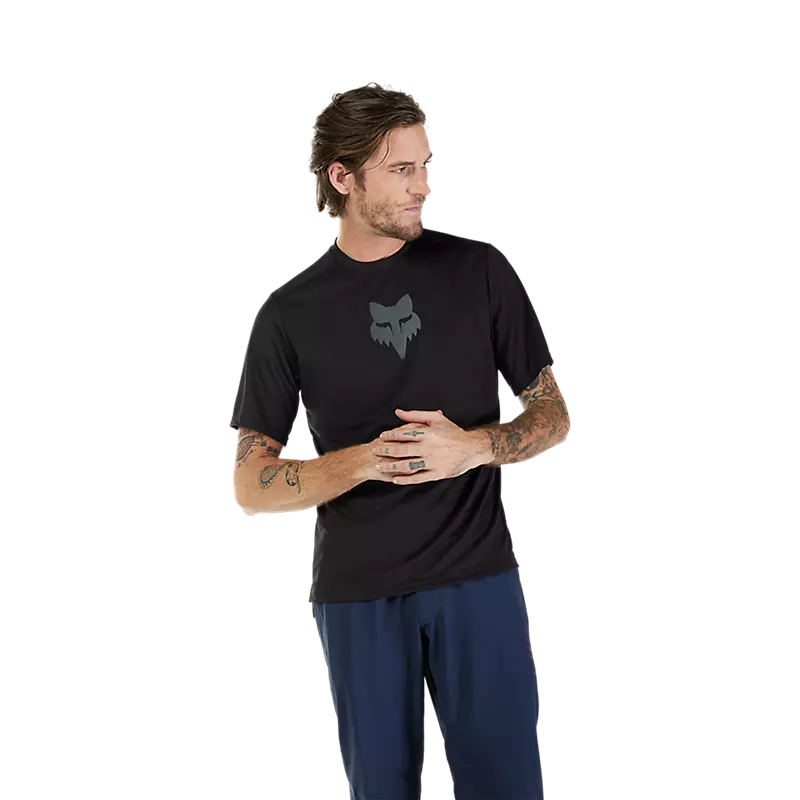 Fox Ranger Fox Head Short Sleeve Jersey Black-2