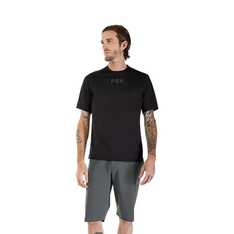 Fox Ranger Wordmark Short Sleeve Jersey Black-1