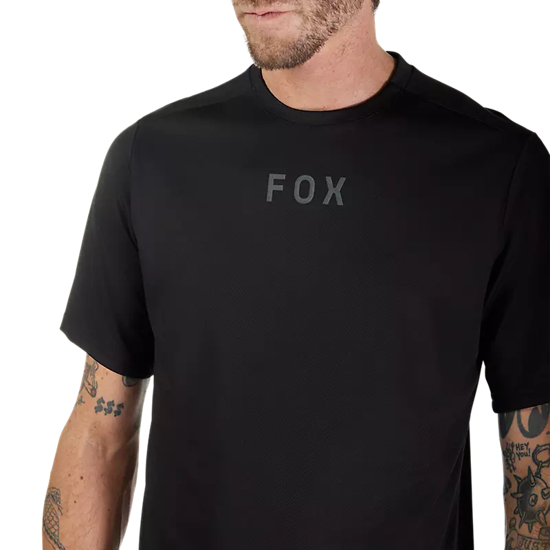 Fox Ranger Wordmark Short Sleeve Jersey Black-3
