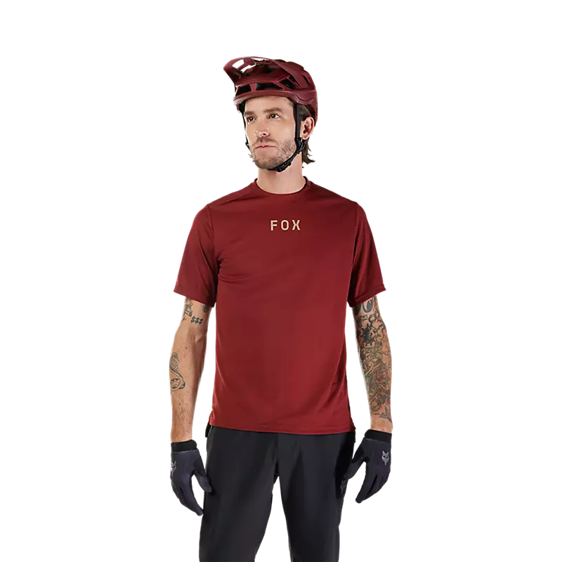 Fox Ranger Wordmark Short Sleeve Jersey Rust-2