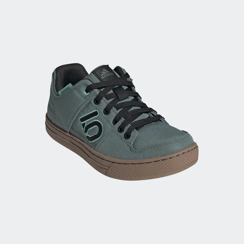 Five Ten Freerider Canvas Womens MTB Shoes Emerald/Core Black/Acid Mint-3
