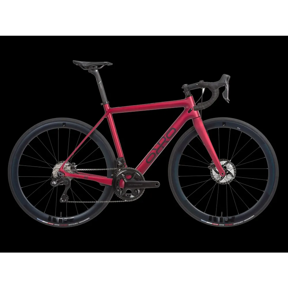 Image of Orro Gold STC Ultegra DI2 Road Bike 2023 Dark Matte Red