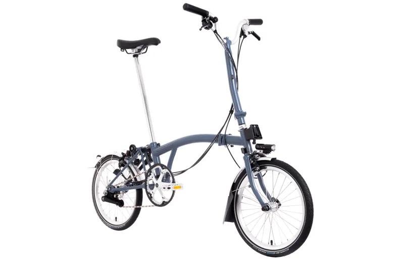 Brompton C-Line Explore Mid Bar Folding Bike 2022 Cloud Blue-1