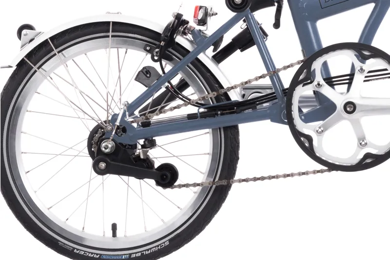 Brompton C-Line Explore Mid Bar Folding Bike 2022 Cloud Blue-5