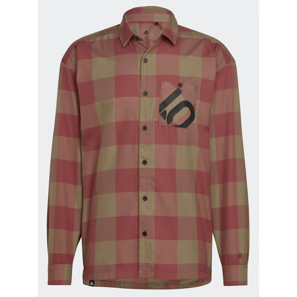 Five Ten Five Ten Brand of the Brave Flannel LS Shirt Orbit Green/Crimson