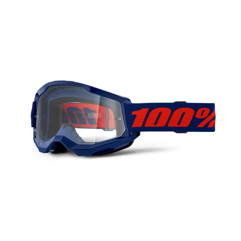 100% Strata 2 Goggle / Clear Lens Navy