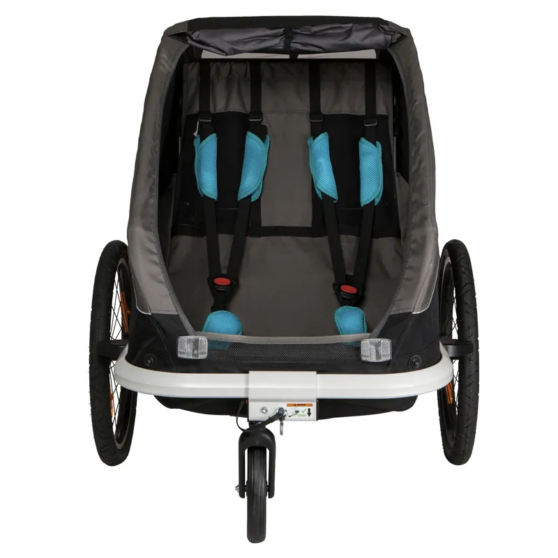 Hamax Traveller Child Bike Trailer: BLACK/GREY twin-2
