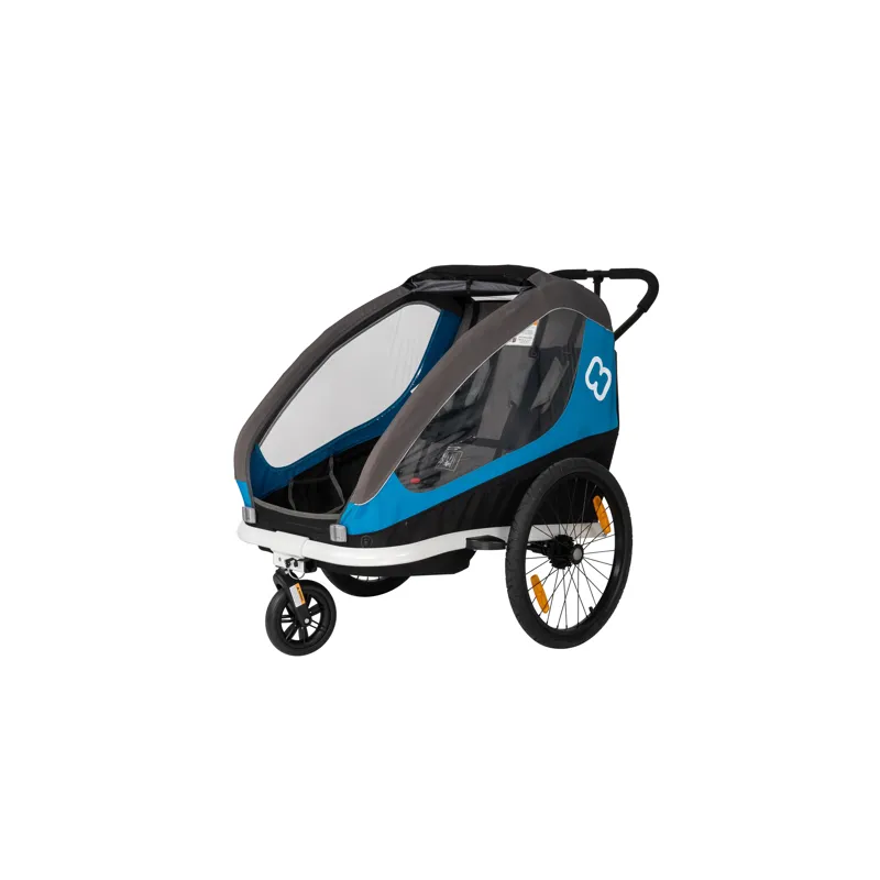 Hamax Traveller Child Bike Trailer: BLUE/GREY twin-8