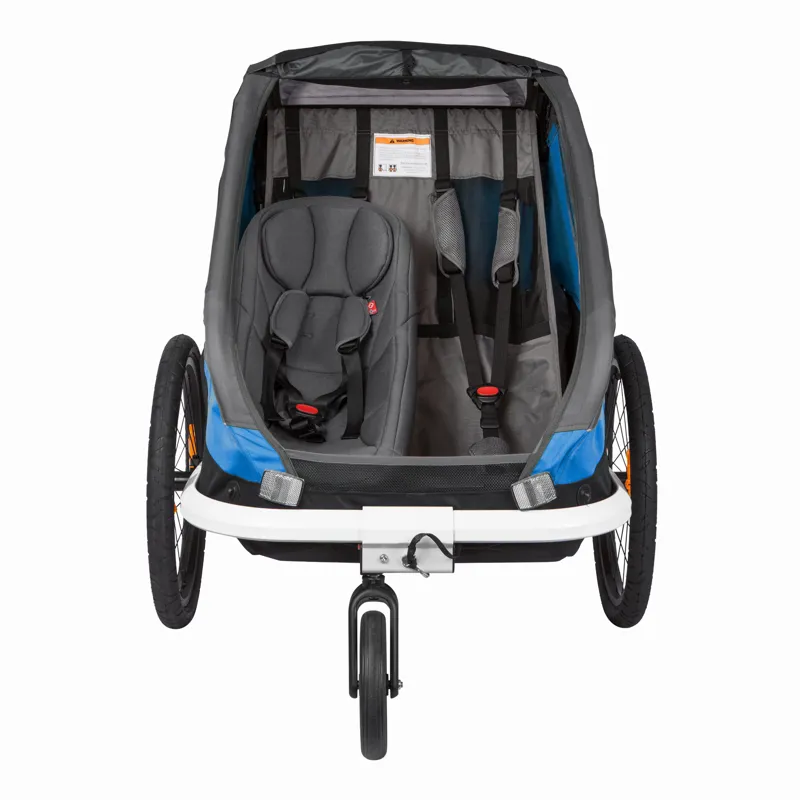 Hamax Traveller Child Bike Trailer: BLUE/GREY twin-10