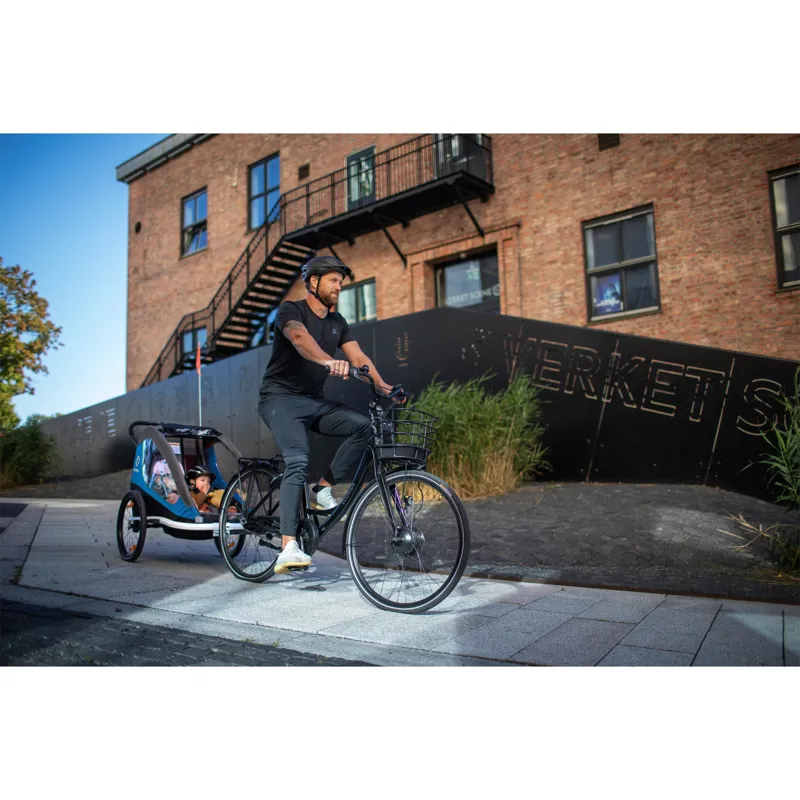 Hamax Traveller Child Bike Trailer: BLUE/GREY twin-6