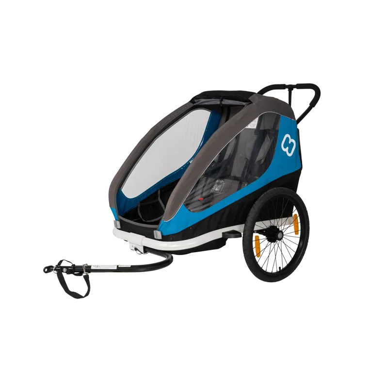 Hamax Traveller Child Bike Trailer: BLUE/GREY twin