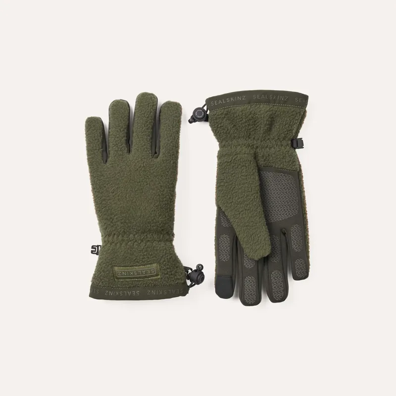SealSkinz Hoveton Waterproof Sherpa Fleece Gloves Olive