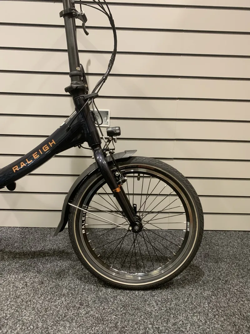 2nd Hand Raleigh Stow-e-way Folding Electric Bike 2023 Dark Blue/Copper-1