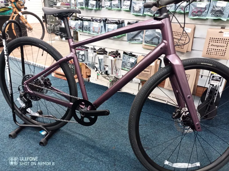 Ex Display Specialized Sirrus X 4.0 Medium Hybrid Bike Quartz Metallic/Bordeaux Metallic