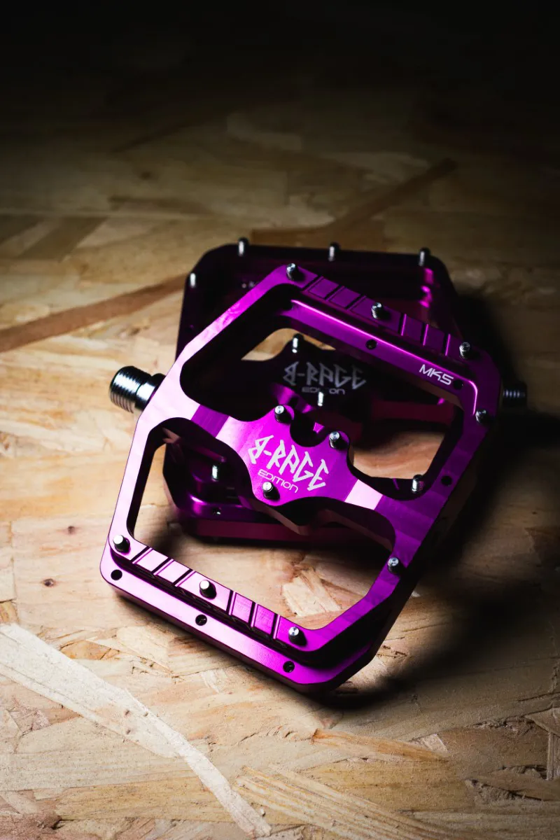 Burgtec Penthouse Flat MK5 B-Rage Edition Pedals Purple Rain-1