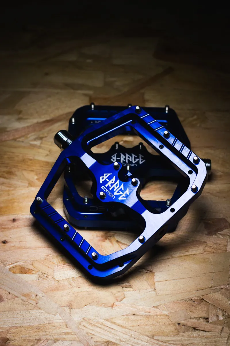 Burgtec Penthouse Flat MK5 B-Rage Edition Pedals Deep Blue-1