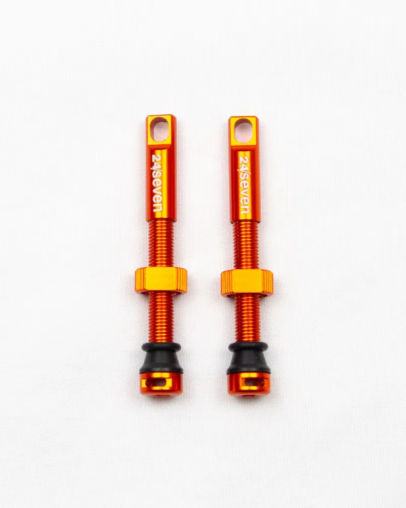 24Seven Tubeless Valves 44mm Orange