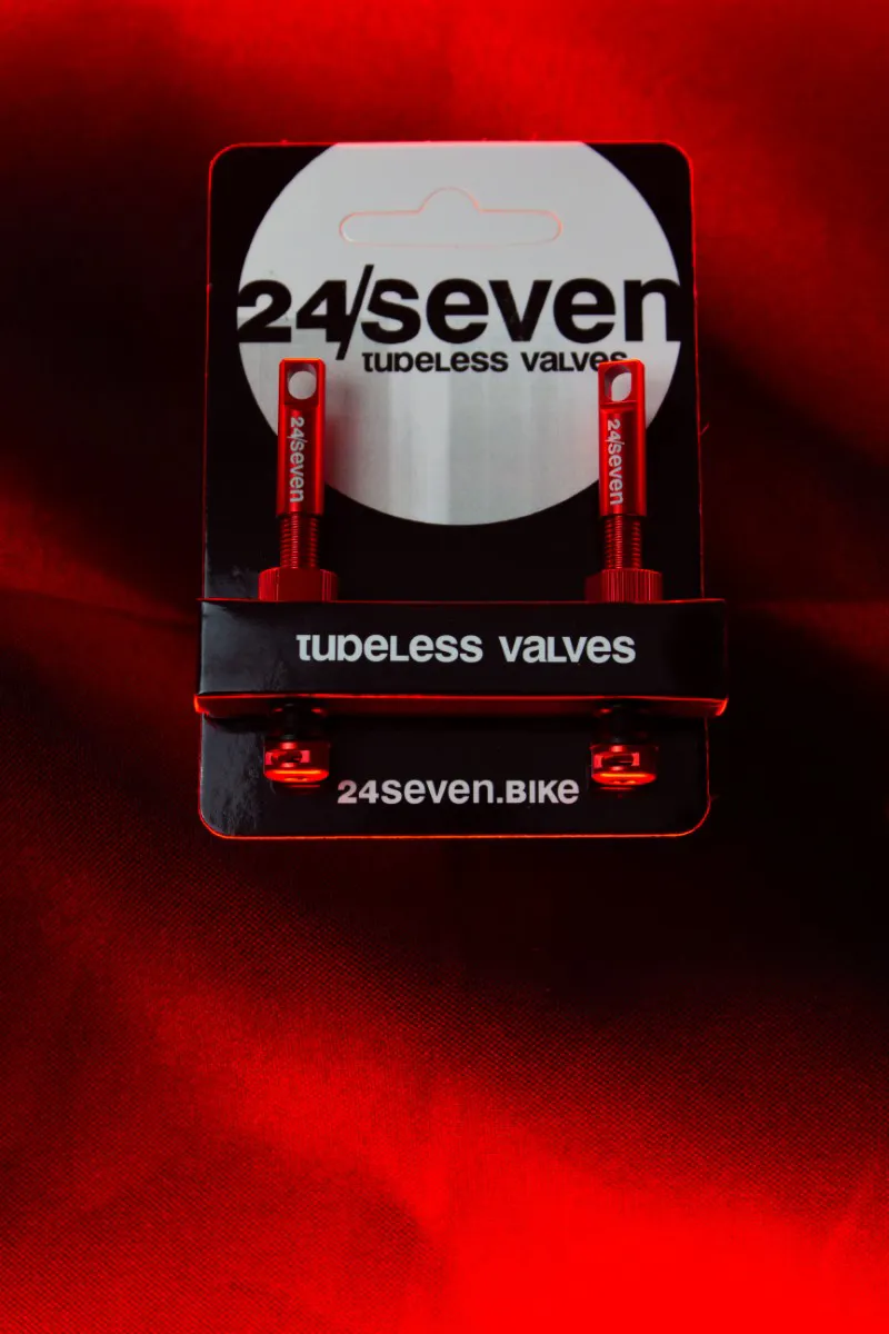 24Seven Tubeless Valves 44mm Red-1