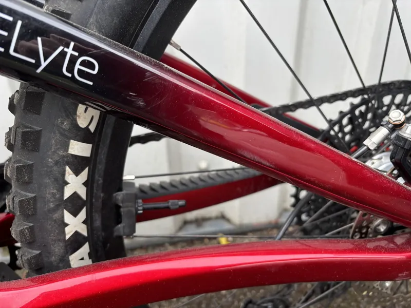 Ex Demo Whyte E-Lyte Evo Stag Works ELectric Bike 2025 Ruby Red/Black Fade-3