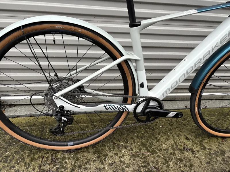 Ex Display Mondraker Dusty X Small Electric Bike 2025 White/Teal-1