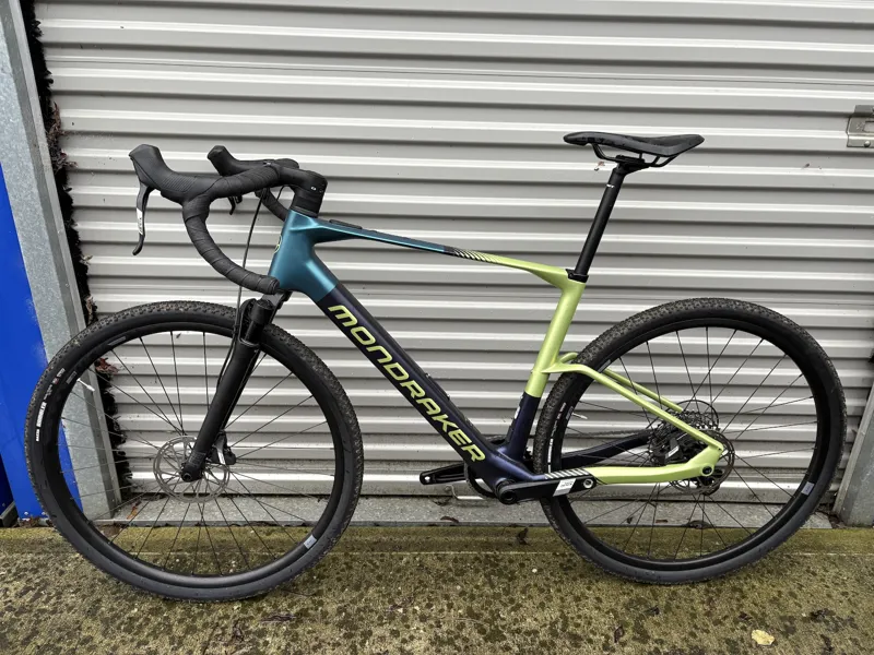 Ex Demo Mondraker Dusty R Large Electric Bike 2025 Black/Lime/Teal-4